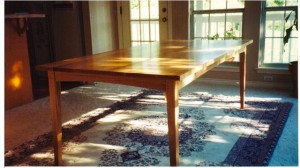Fine hand crafted wood table by Robert Jarry