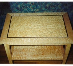 Fine hand crafted wood coffee table by Robert Jarry