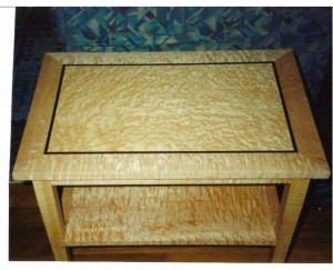 Fine hand crafted wood coffee table by Robert Jarry