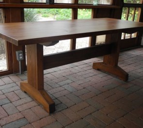 Fine hand crafted wood table by Robert Jarry