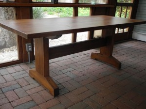 Fine hand crafted wood table by Robert Jarry