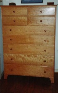 Fine hand crafted wood dresser by Robert Jarry