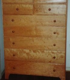 Fine hand crafted wood dresser by Robert Jarry