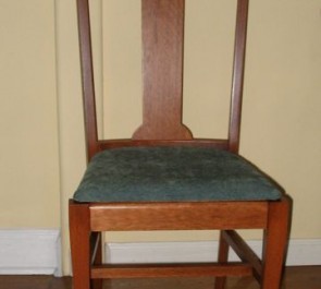 Fine hand crafted wood chair by Robert Jarry