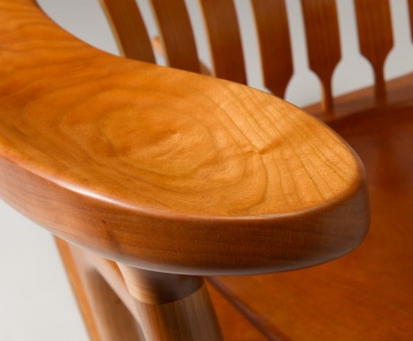 Wood rocking chair hand crafted by Robert Jarry (detail)