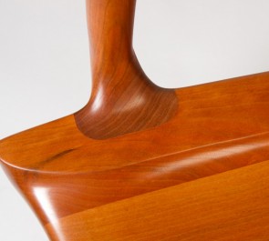 Wood rocking chair hand crafted by Robert Jarry (detail)