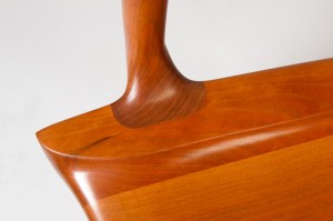 Wood rocking chair hand crafted by Robert Jarry (detail)