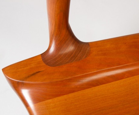 Wood rocking chair hand crafted by Robert Jarry (detail)