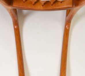 Wood rocking chair hand crafted by Robert Jarry (detail)