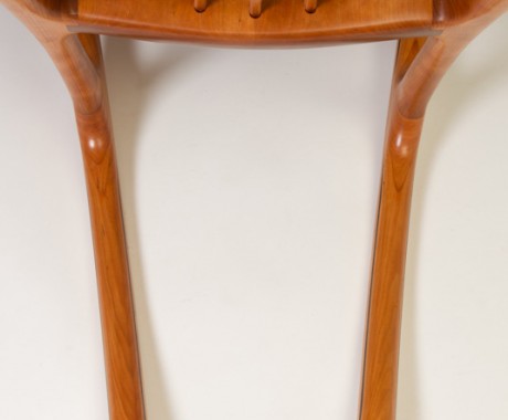 Wood rocking chair hand crafted by Robert Jarry (detail)